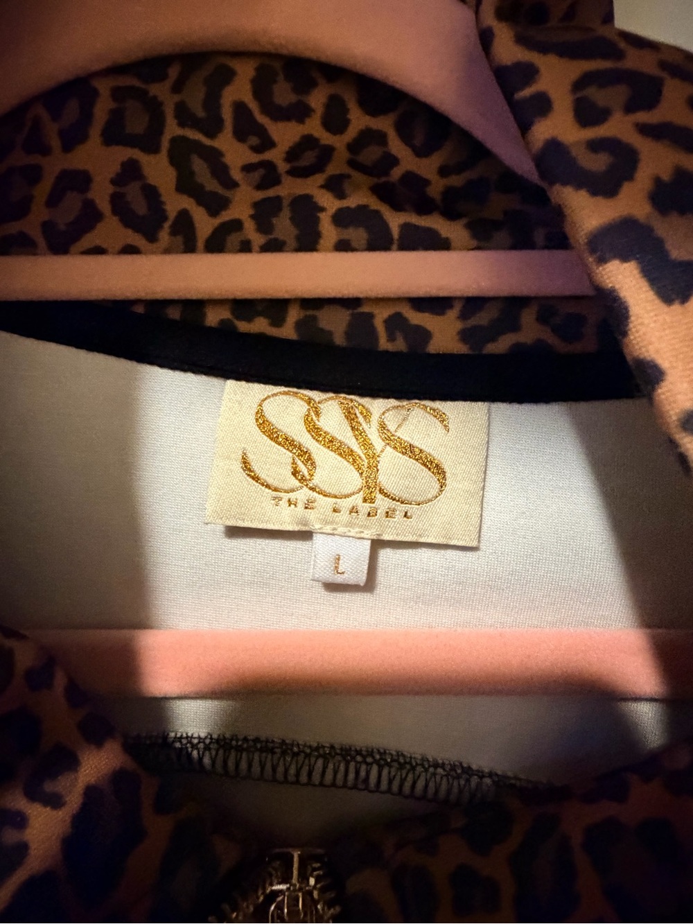 Leopard Print Half-Zip Pullover Hoodie - Brown - Picture 4 of 8